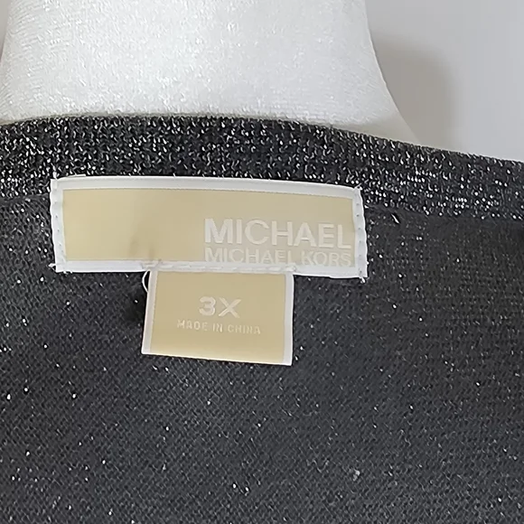 Michael Kors Gray Oversized Asymmetrical Blouse (3x) - Picture 3 of 3